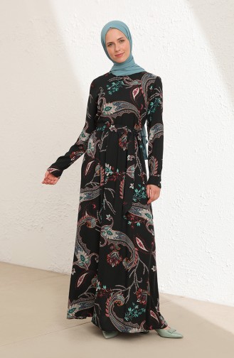 Schwarz Hijab Kleider 60251-01