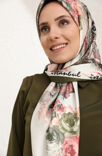 İstanbul Model Rayon Eşarp 120 cm 70221-01 Haki