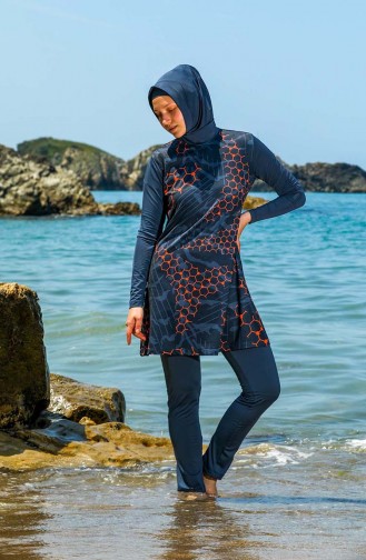 Black Modest Swimwear 7042