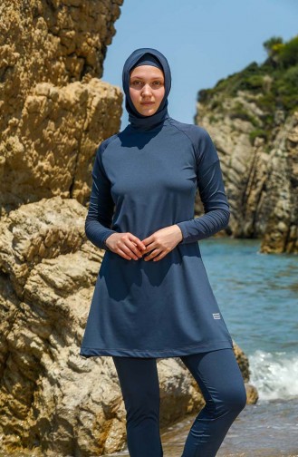 Maillot de Bain Hijab Fumé 7122