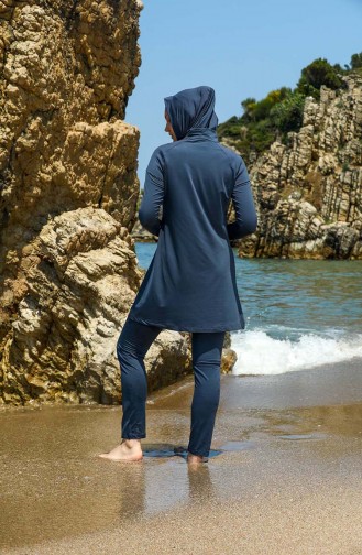Rauchgrau Hijab Badeanzug 7122