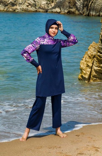 Dark Navy Blue Swimsuit Hijab 7061-01