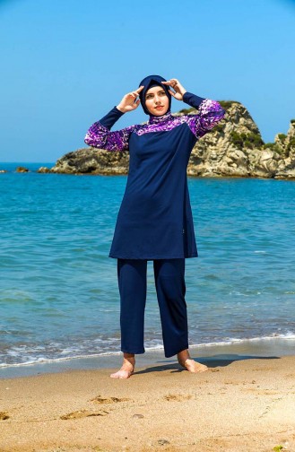 Dark Navy Blue Swimsuit Hijab 7061-01