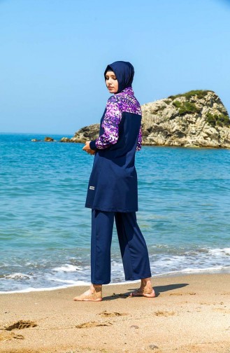 Dark Navy Blue Swimsuit Hijab 7061-01