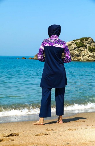 Dark Navy Blue Swimsuit Hijab 7061-01