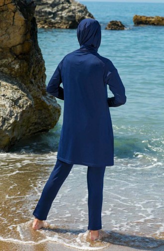Maillot de Bain Hijab Bleu Marine 7121-01