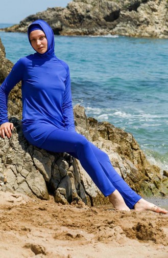 Saxon blue Swimsuit Hijab 7123-01