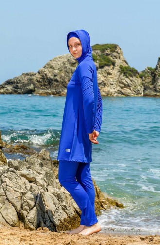 Maillot de Bain Hijab Blue roi 7123