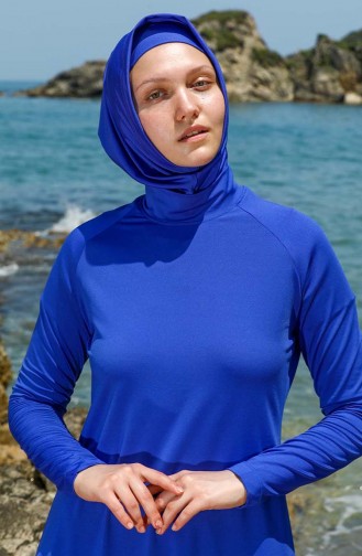 Saxon blue Swimsuit Hijab 7123-01