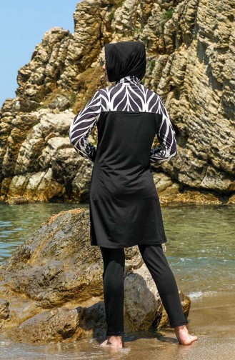 Black Modest Swimwear 7060