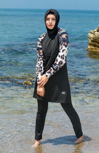Black Swimsuit Hijab 7070-01