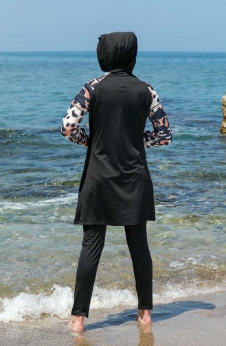 Black Swimsuit Hijab 7070-01