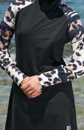 Black Swimsuit Hijab 7070-01