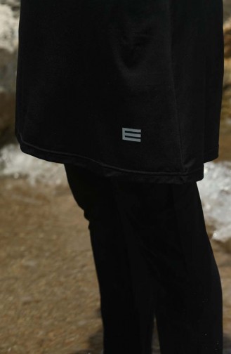 Schwarz Hijab Badeanzug 7120