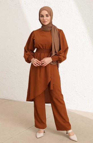 Tofisa Gipeli Tunik Pantolon İkili Takım 3982-02 Taba