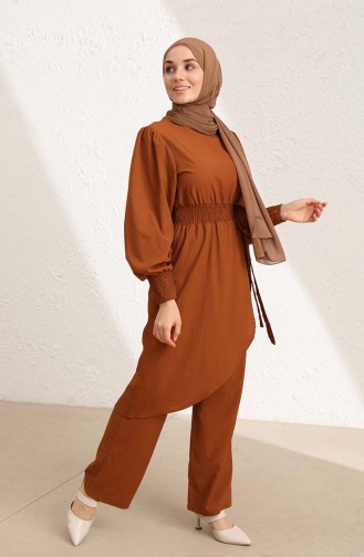Tofisa Gipeli Tunik Pantolon İkili Takım 3982-02 Taba