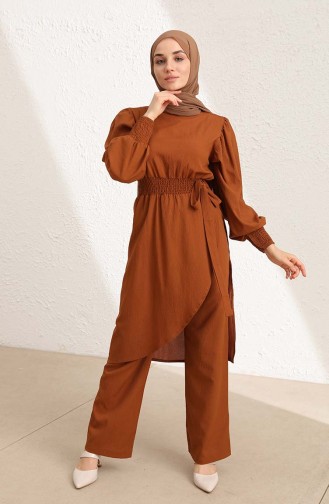 Tofisa Gipeli Tunik Pantolon İkili Takım 3982-02 Taba