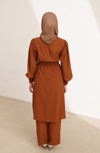 Tofisa Gipeli Tunik Pantolon İkili Takım 3982-02 Taba