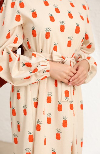 Orange Hijab Dress 2119-02