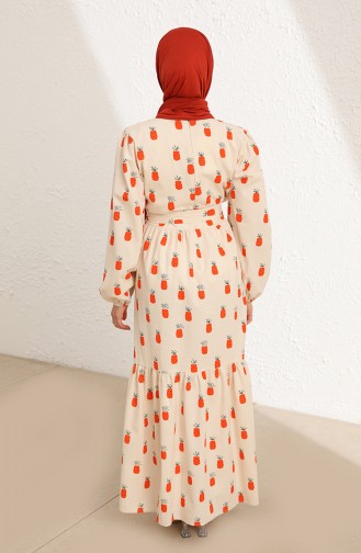 Orange Hijab Dress 2119-02