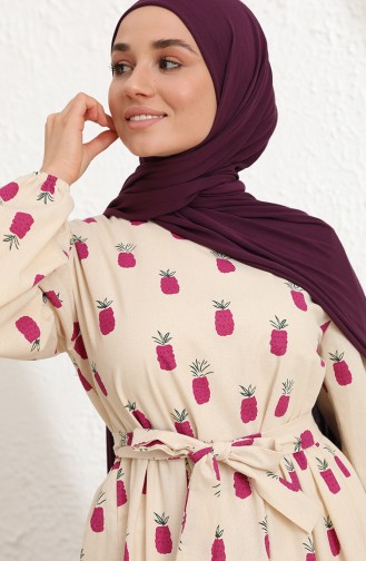 Fuchsia Hijab Dress 2119-04
