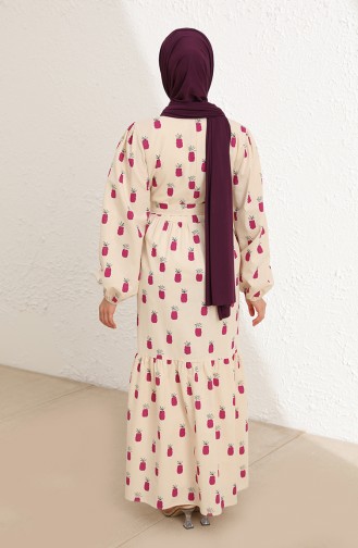 Fuchsia Hijab Dress 2119-04