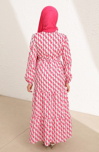 Fuchsia Hijab Dress 5722-04