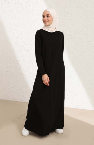 Black Hijab Dress 50424-02