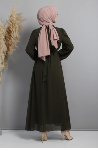 Khaki Hijab-Abendkleider 13800.Haki