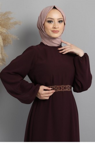 Purple Hijab Evening Dress 13800.Mor