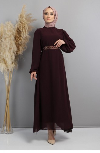 Purple Hijab Evening Dress 13800.Mor