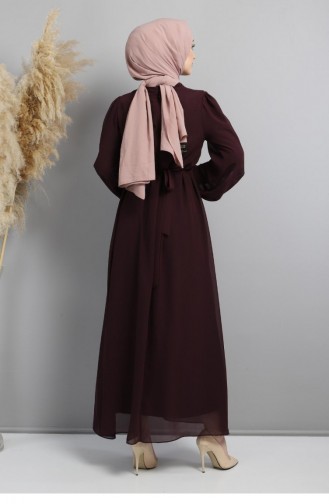 Purple Hijab Evening Dress 13800.Mor