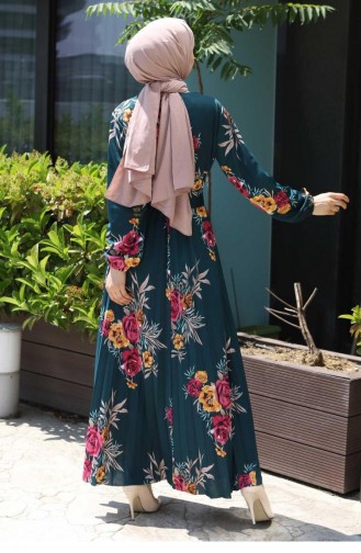 Smaragdgrün Hijab Kleider 14700.Zümrüt