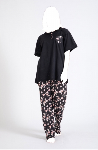Schwarz Pyjama 2136-01