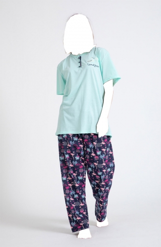 Pyjama Vert eau 2136-03