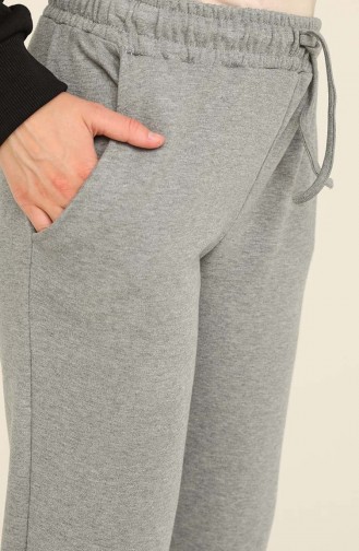 Basic Jogger Örme Eşofman Altı 10378 03-Gri