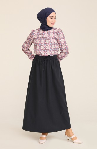 Dark Navy Blue Skirt 102022104ETK-04