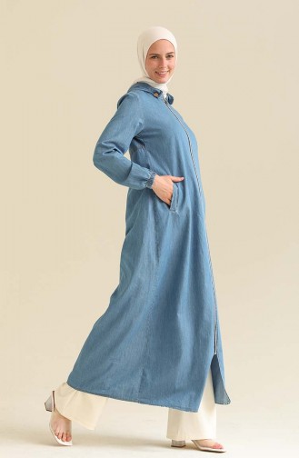 Denim Blue Abaya 8227-01