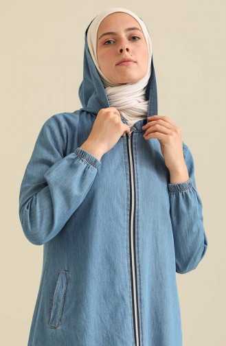 Jeansblau Abayas 8227-01