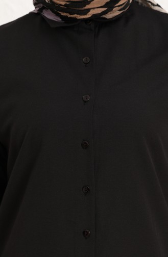 Düğmeli Gömlek 0036-01 Siyah