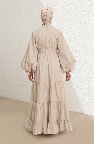 Beige Hijab Dress 228433-02