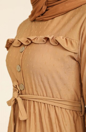 Camel Hijab Dress 2402-01