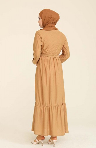 Camel Hijab Dress 2402-01