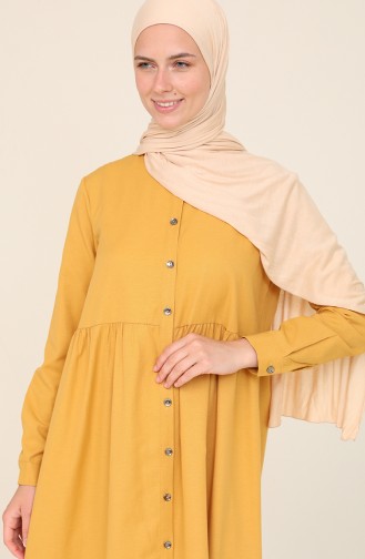 Gelb Hijab Kleider 3307-15