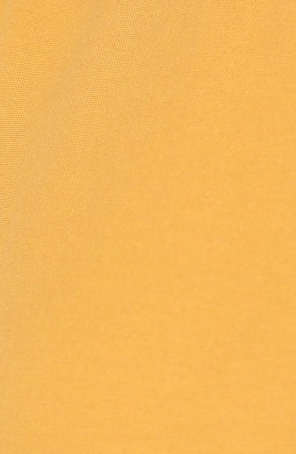 Doğal Kumaş Düğmeli Elbise 3307-15 Sarı