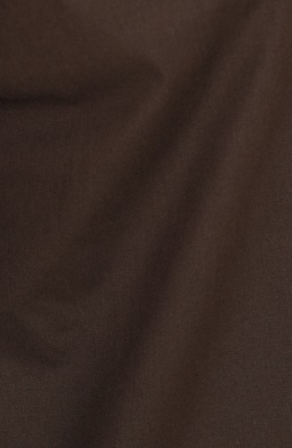 Gizli Düğmeli Tunik 2272-03 Kahverengi