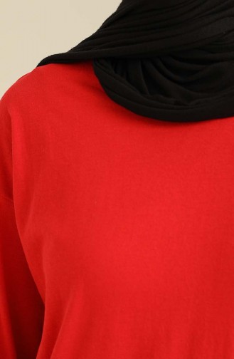 Basic Sade Tunik 2407-08 Kırmızı