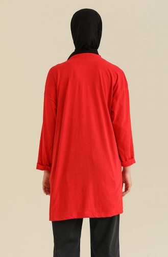 Basic Sade Tunik 2407-08 Kırmızı