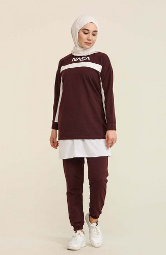 Dark Claret Red Tracksuit 8412-07