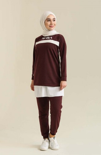 Dark Claret Red Tracksuit 8412-07